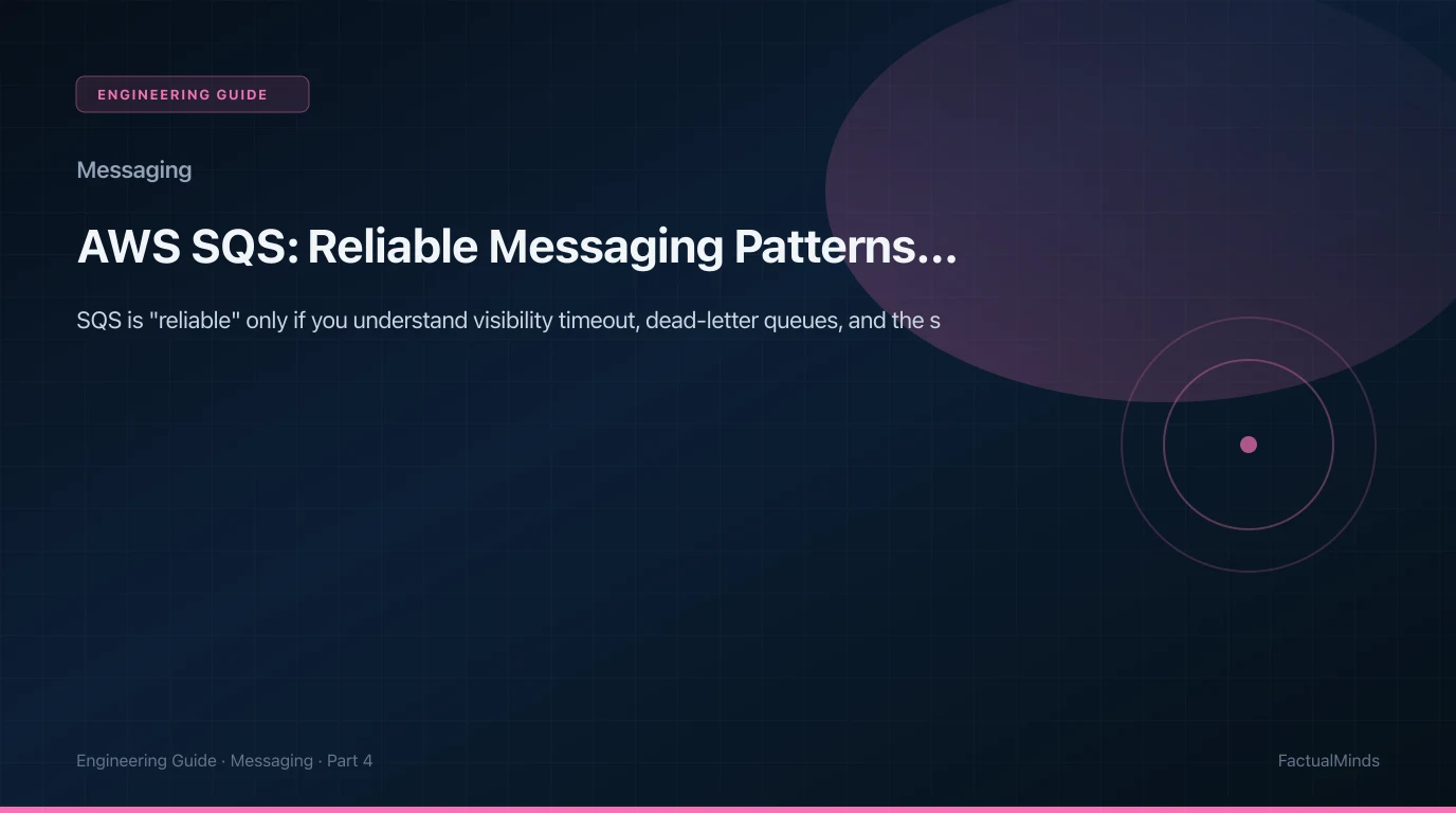 AWS SQS: Reliable Messaging Patterns for Production